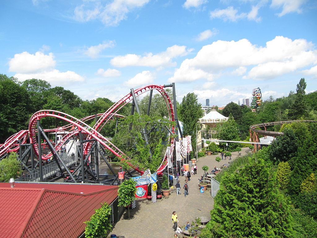 photo-of-aerial-shots-of-rollercoasters-at-drievliet-family-amusement-park-netherlands