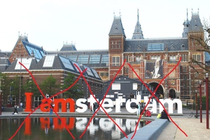 Iamsterdam sign letters gone end