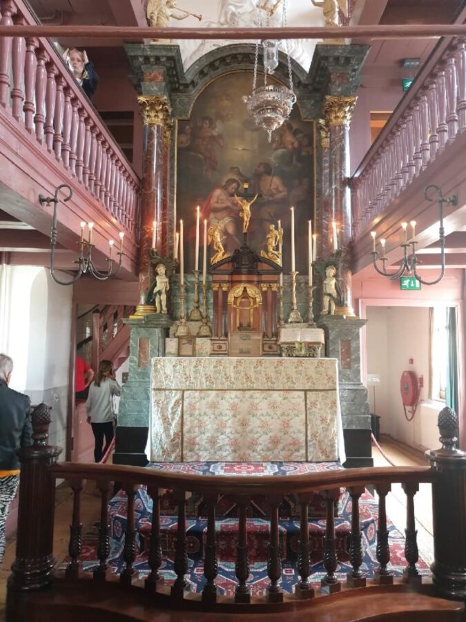 16th Century Altar of the church in Museum Ons Lieve Heer op Solder Amsterdam