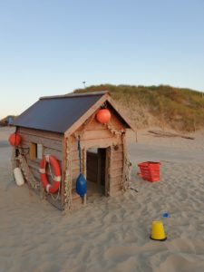 Dutch Beaches: A cubby house on the beach at Sintmaartenszee