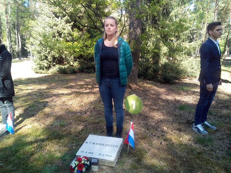 Dutch youngsters honor the fallen allied soldiers, victims and resistance fighters of WWII