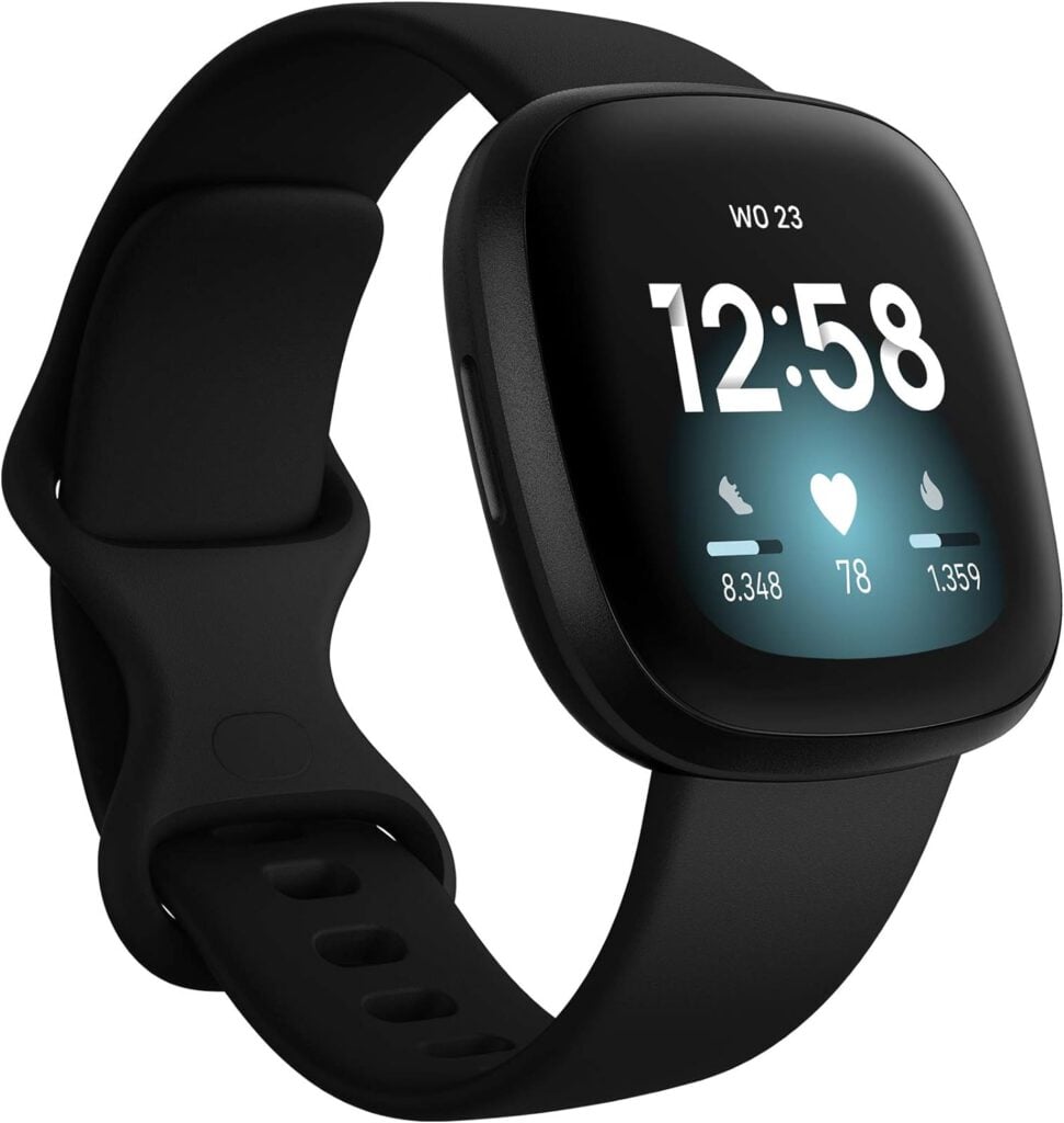Fitbit Versa 3 - Smartwatch for an active lifestyle with built-in GPS, minutes in active zones, voice control and up to 6+ days of battery life
