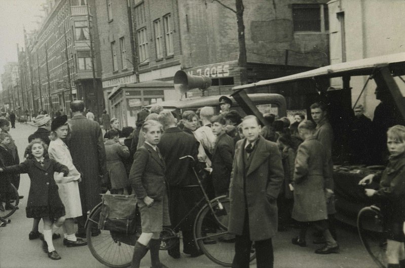The Netherlands at war: Street scene in Amsterdam, 1944