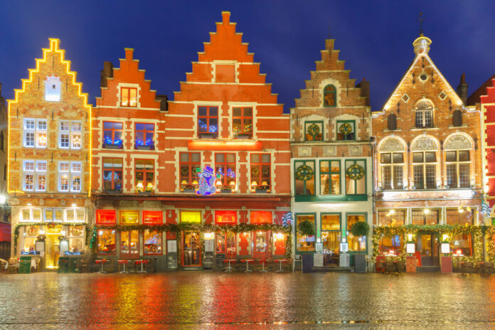 picture of belgium capital city at christmas time