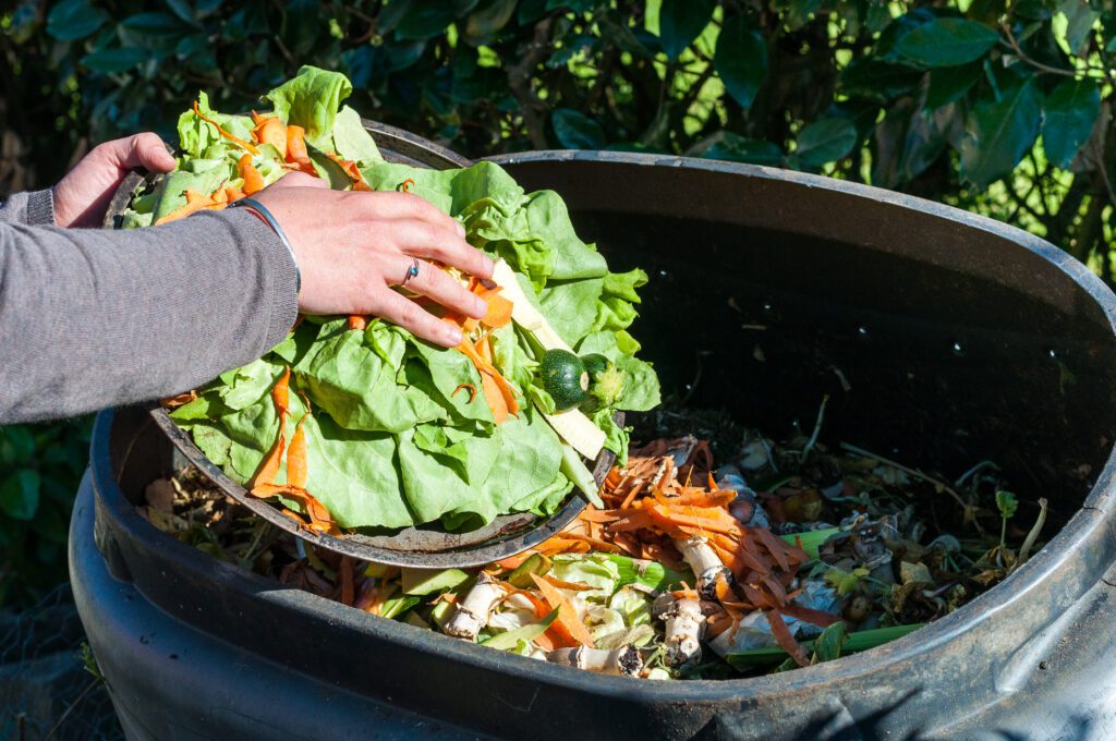 Composting kitchen waste for a worm hotel in the Netherlands