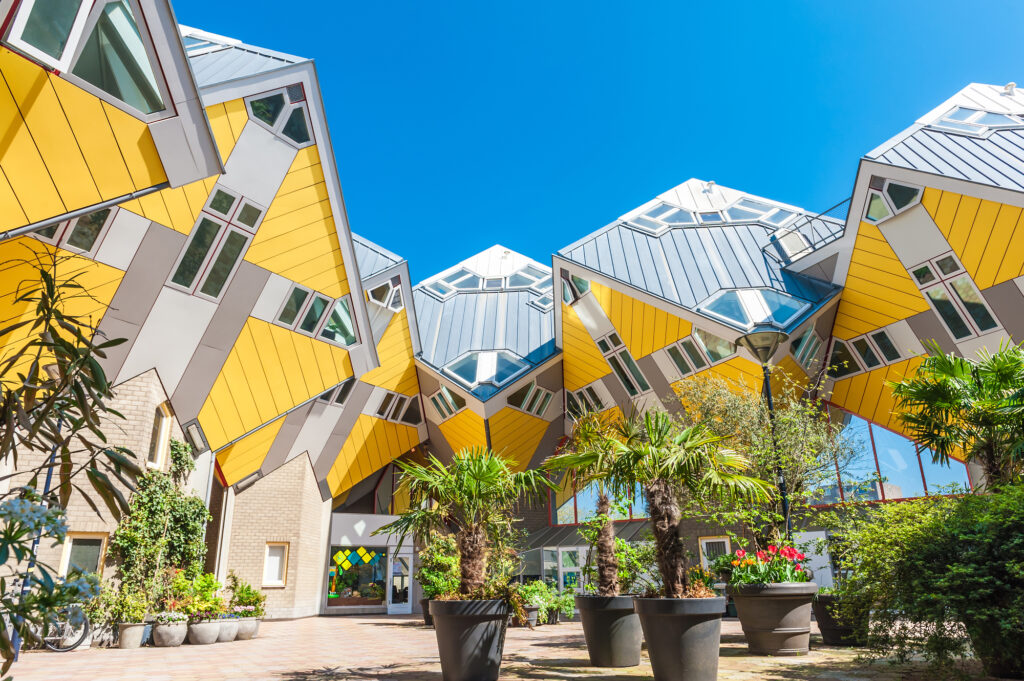 Yellow-cube-shaped-houses-in-rotterdam-the-netherlands
