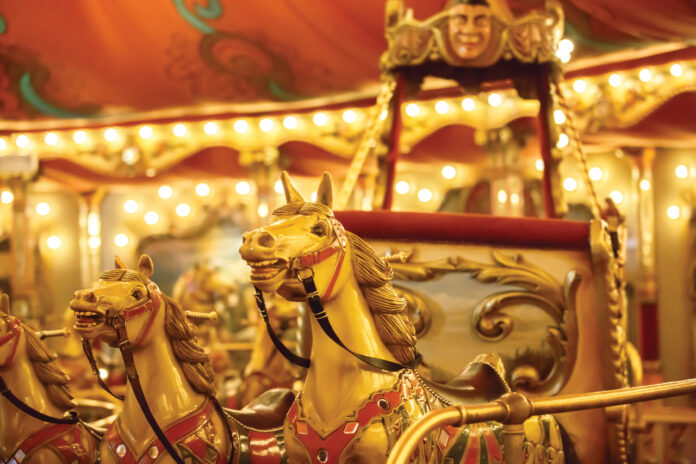 Picture-of-the-efteling-amusement-park-carousel-with-horses-and-a-carriage