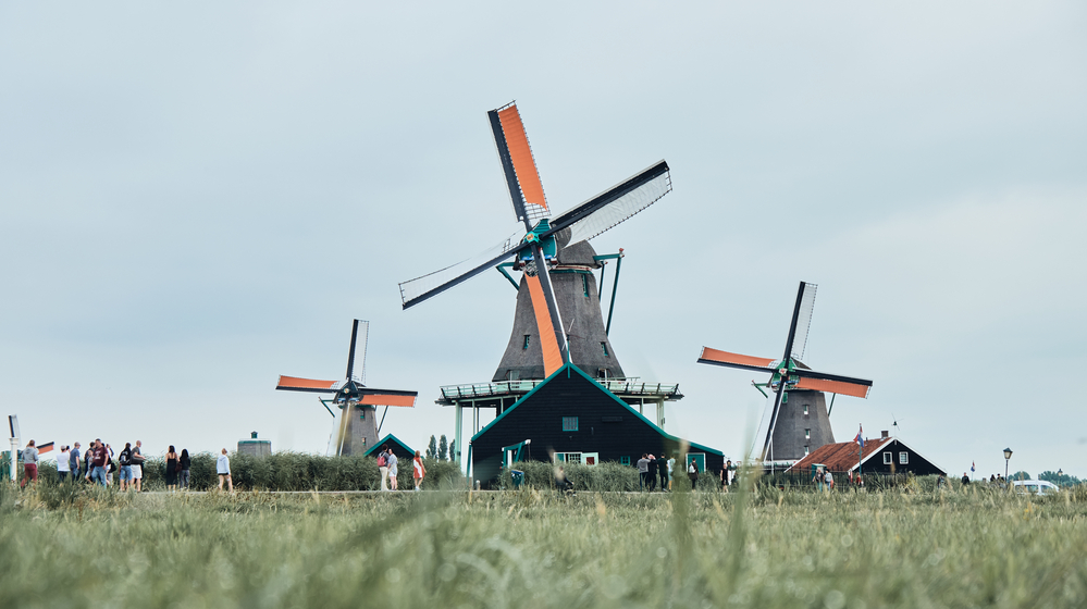 photo-of-windmills-at-zaanse-schans-village-near-Amsterdam