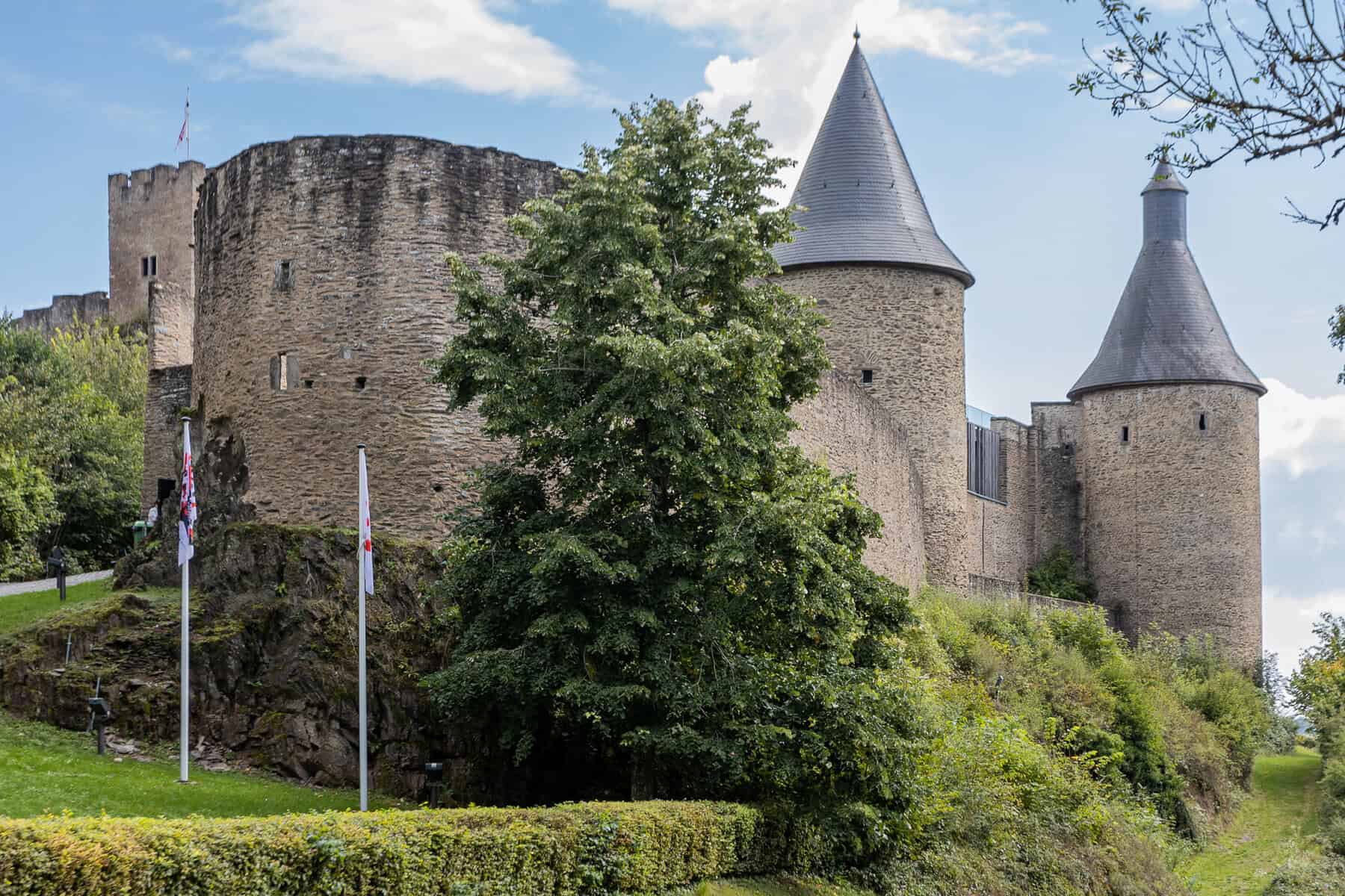 photo-of-fortress-of-luxemburg-with-trees-and-blue-sky