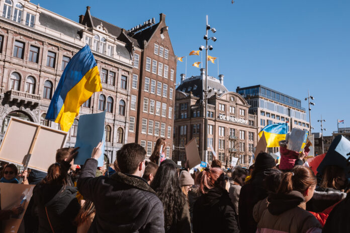 protest-in-support-of-ukraine-in-amsterdam