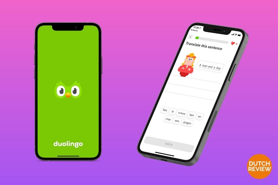 Duolingo-app-on-a-Dutch-phone