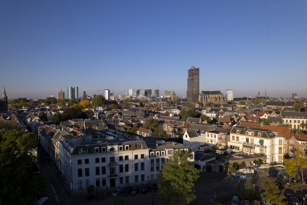 Photo-of-skyline-of-Utrecht-with-Dutch-residential-buildings