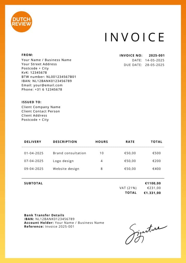 Dutch-freelancer-zzp-invoice-mockup