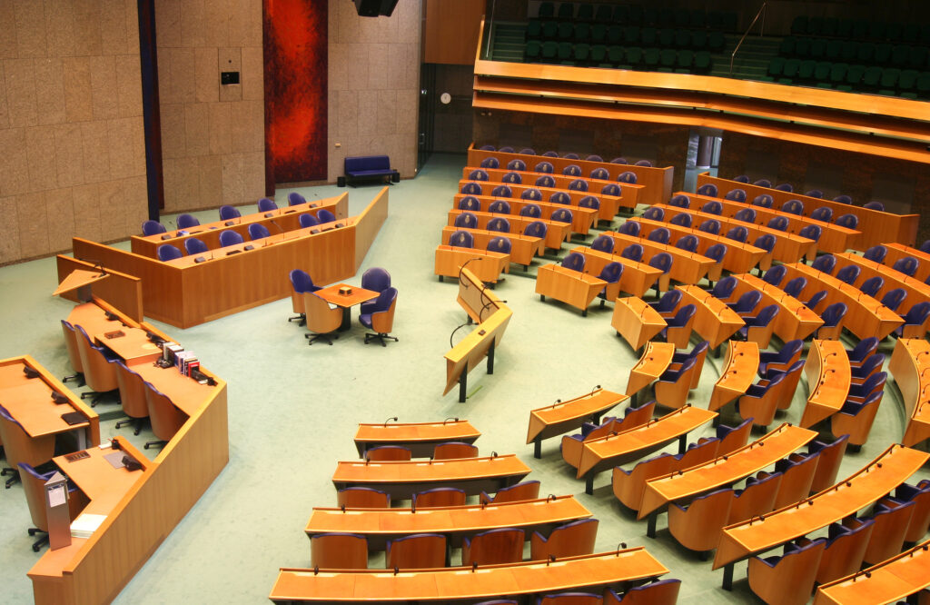 Empty-dutch-parliament-debate-room