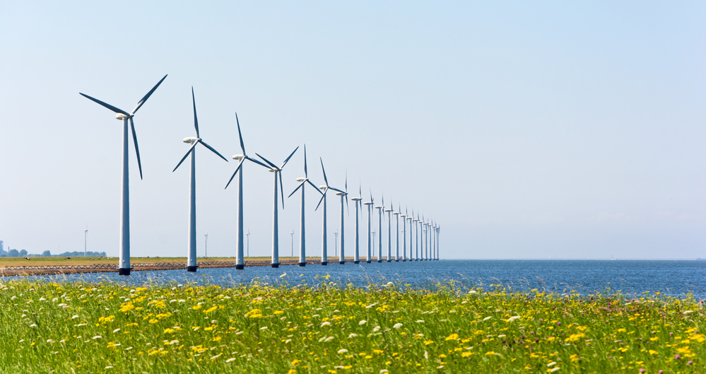 Dutch-wind-turbines-standing-in-a-lake