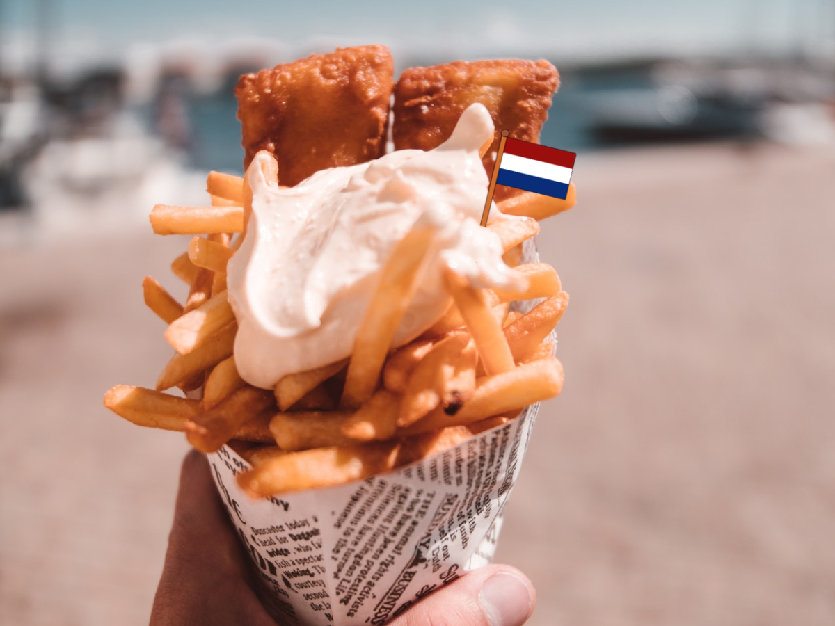 Friet Or Patat The Ultimate Guide To Dutch Fries DutchReview   Dutch Fries With Flag 