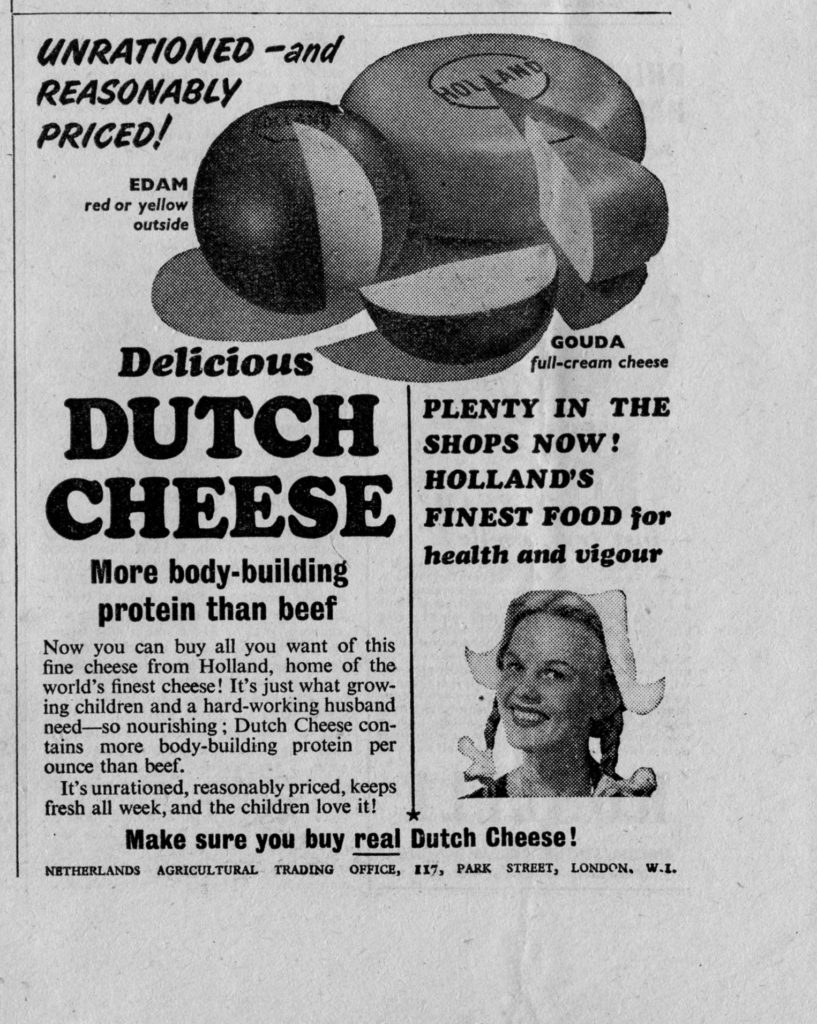 Also, cheese is better than beef for body building purposes. Old timey ads never lie.