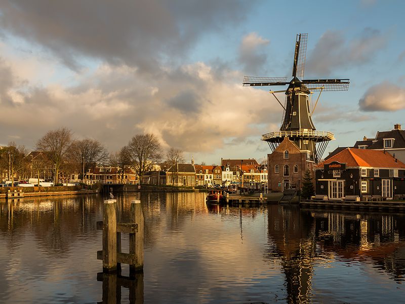 photo-of-a-windmill-and-a-canal-in-Haarlem