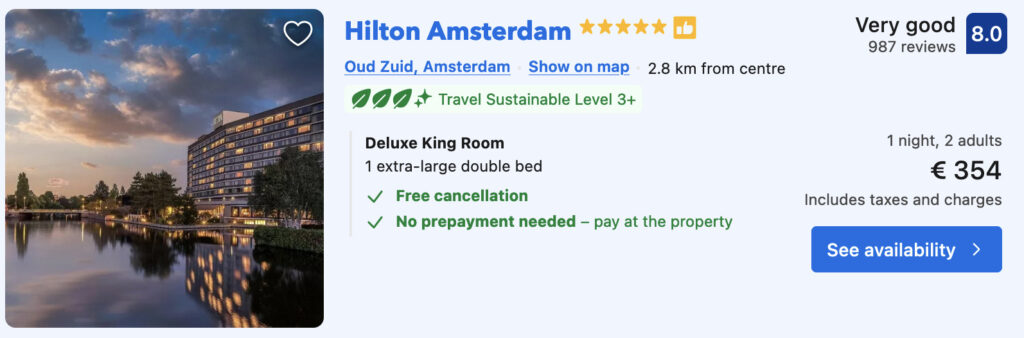 screenshot-of-hilton-hotel-listing-in-amsterdam-without-surfshark-vpn