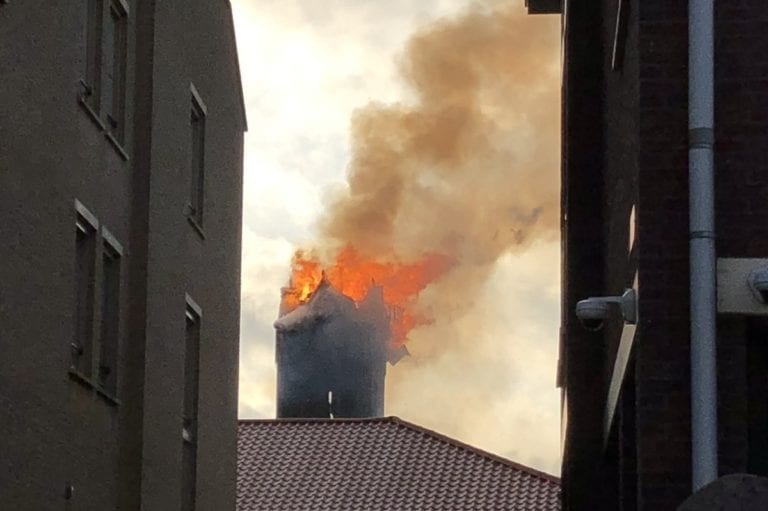 Up in flames: Dutch church destroyed after blaze burns building, collapses spire