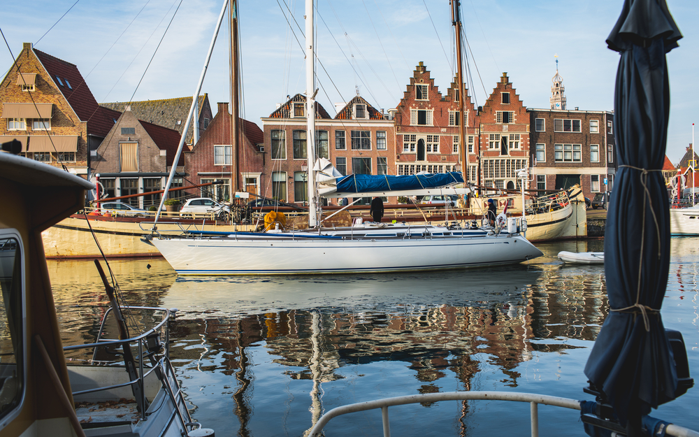 Old-harbour-of-Hoorn-in-the-Netherlands