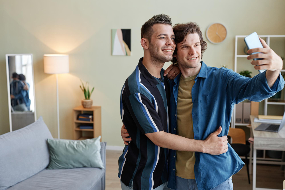 photo-of-couple-taking-picture-together-after-getting-Dutch-mortgage-with-student-debt