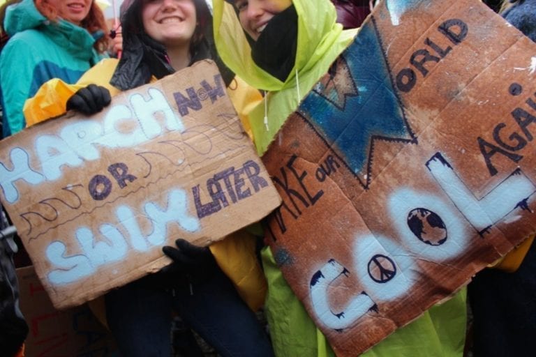 Over 40,000 attend a protest march in Amsterdam to fight Climate Change