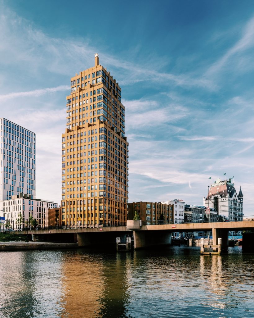 Photo-of-dutch-architecture-buildings-and-bridge-Rotterdam