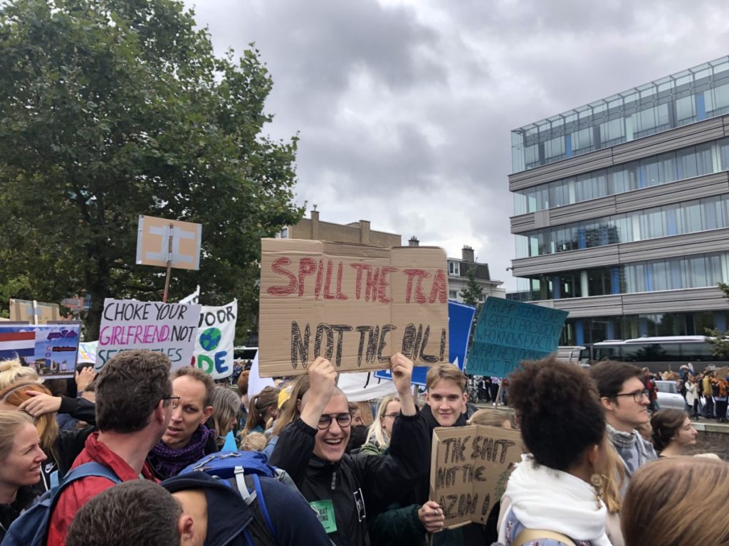 climate strike signs 