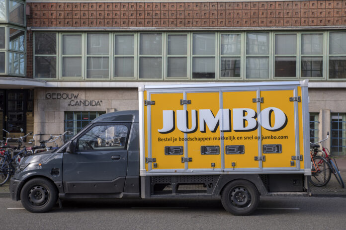 Jumbo-supply-truck-outside-the-supermarket