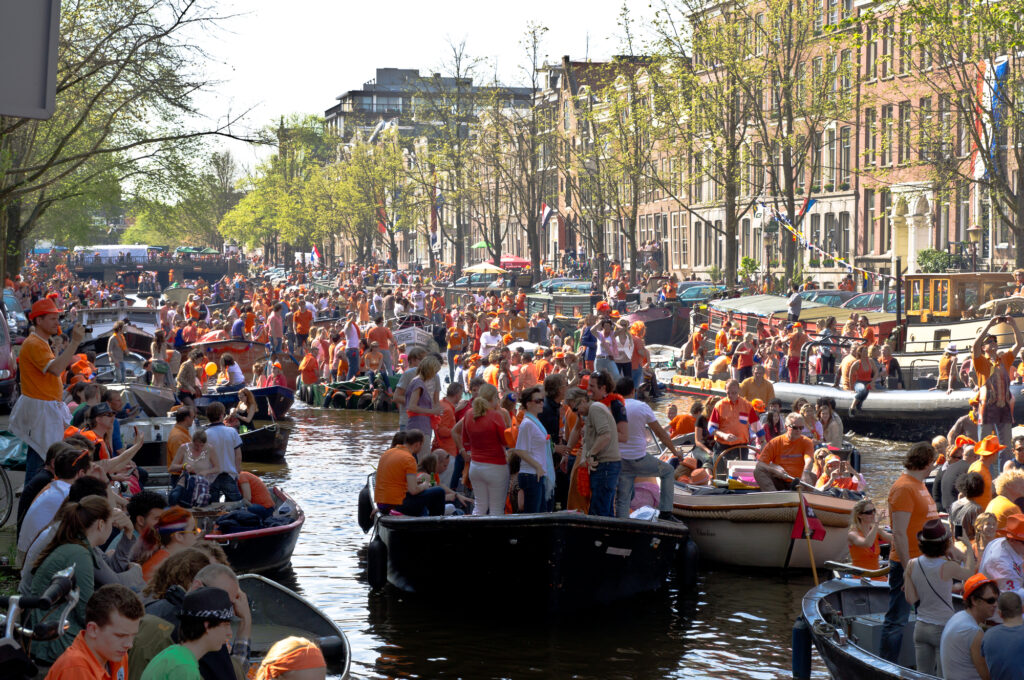 King's Day on the Amsterdam canals