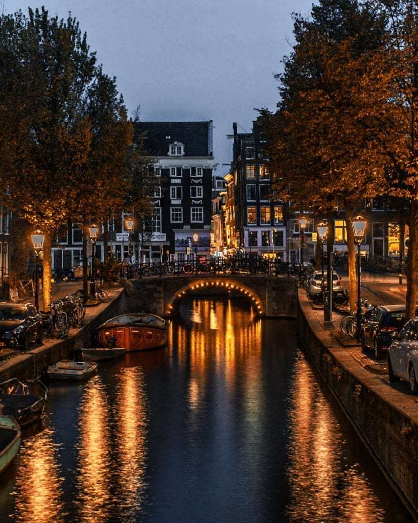 lights-under-old-bridge-in-amsterdam