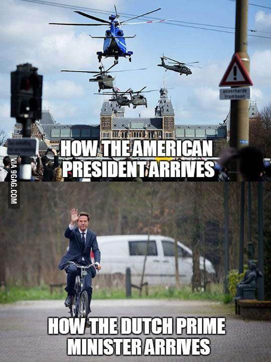 A-meme-about-US-president-transport-vs-the-Dutch-prime-minister-on-a-bike