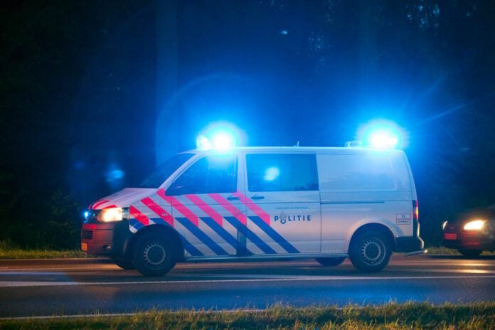 Dutch-police-van-at-night
