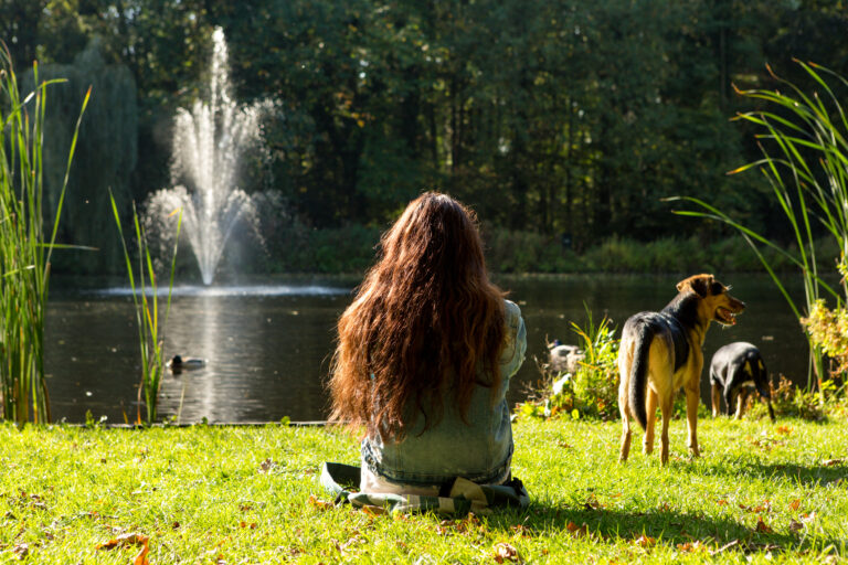 photo-of-girl-relaxing-in-grass-doing-niksen-in-Netherlands