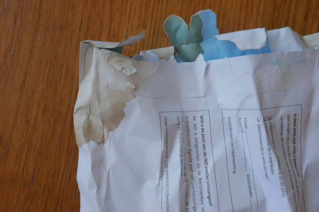back-side-of-soiled-letter-from-the-IND-spoiled-in-the-rain