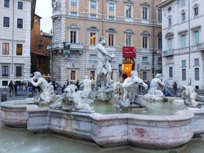 Fountain Piazza Navona in Rome.