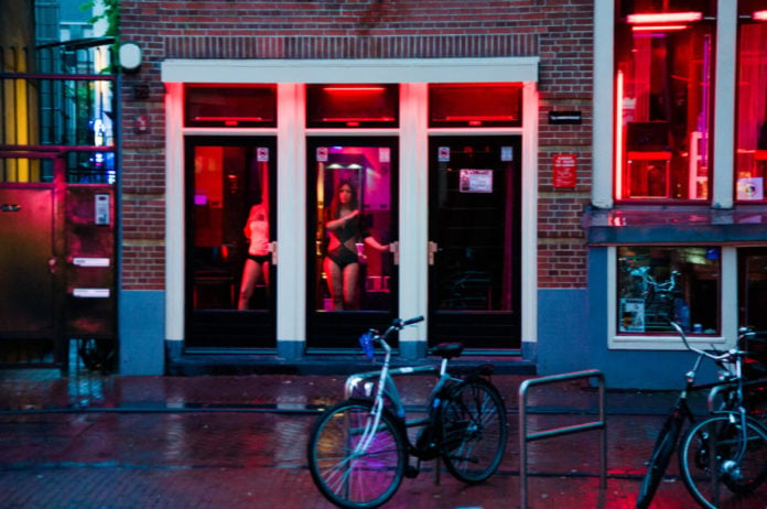Prostitution in the Netherlands - Amsterdam Red Light District windows