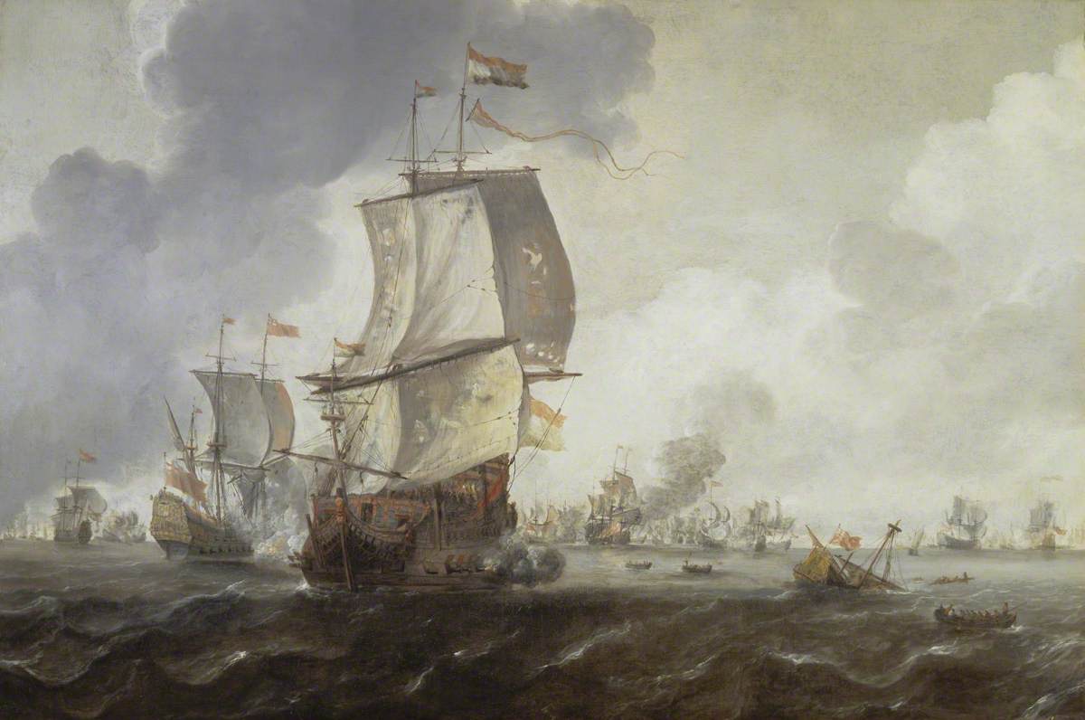 photo-of-the-painting-a-battle-of-the-first-dutch-war-by-renier-nooms