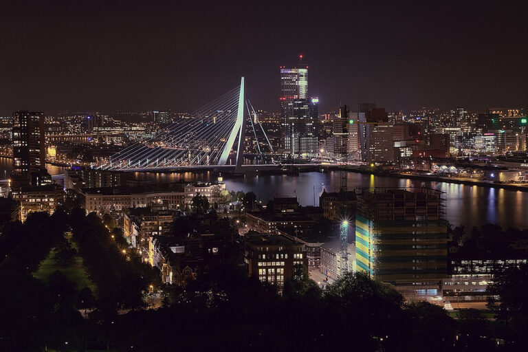 A light show staged with drones to commemorate Liberation Day in the Netherlands