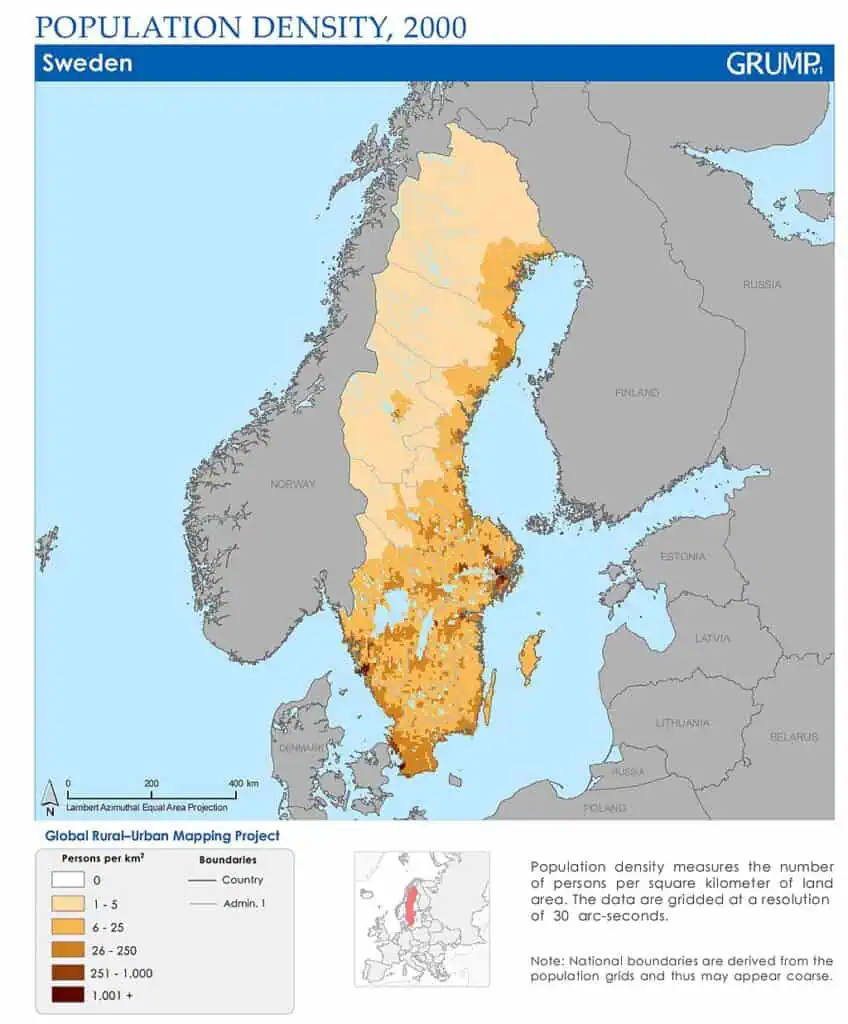 Map-showing-the-low-population-density-in-Sweden-in-the-year-2000