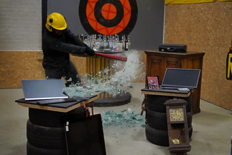 We went to work out our frustrations at THE RAGE (and it was smashing)