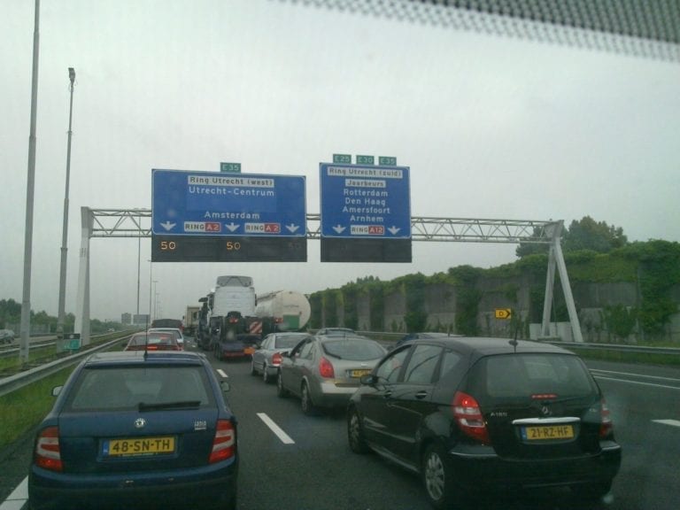 Public transport strike in the Netherlands: Chaos on the roads as traffic jams pile up in the rain