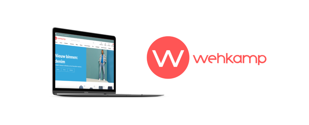Wehkamp, one of the best online stores in the Netherlands, opened on a laptop.