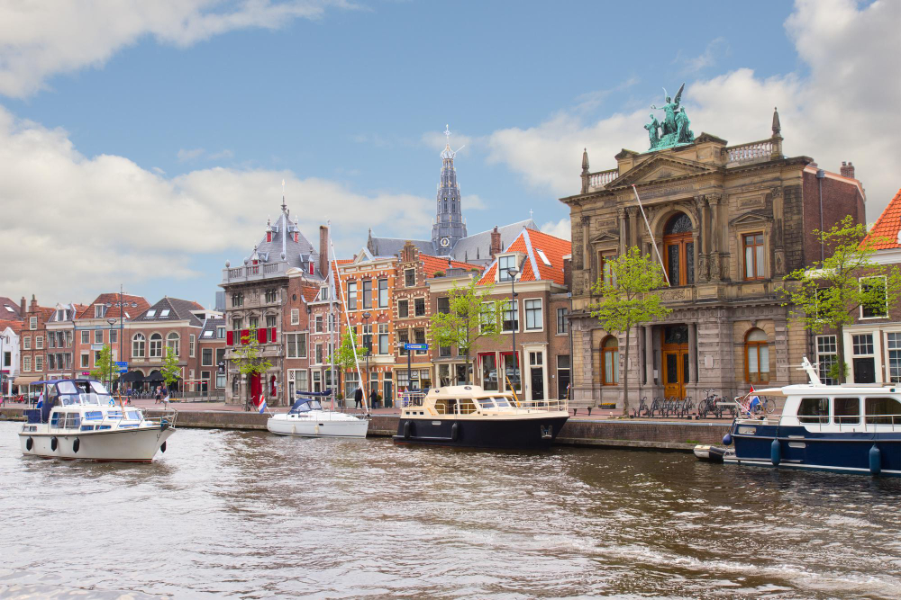 photo-of-Spaarne-river-running-through-Dutch-city-of-Haarlem