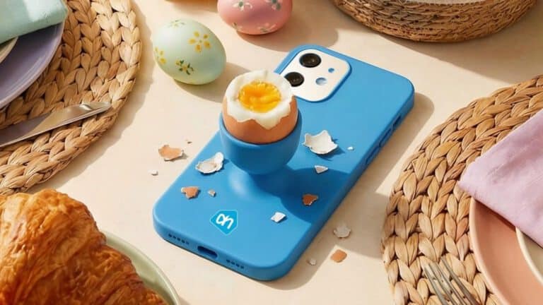Albert Heijn just launched a phone case with an egg cup attached (and swear they’re not joking)