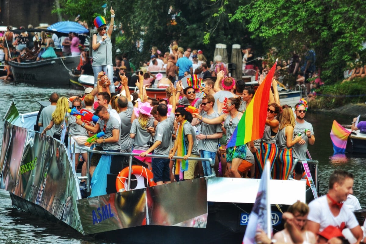 Photo-of-boat-during-pride-in-Amsterdam