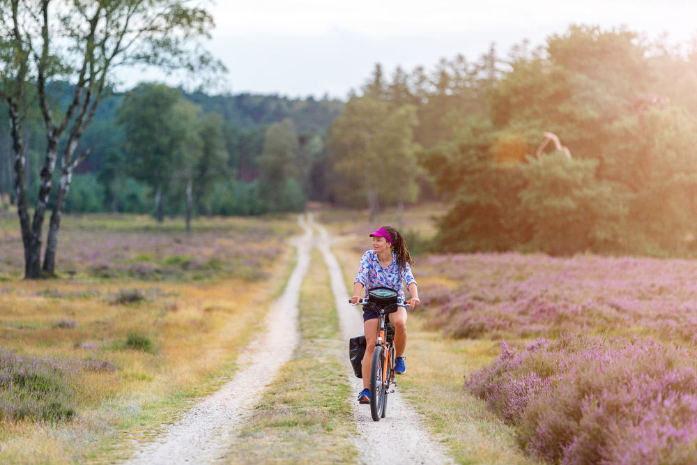 photo-woman-cycling-in-hoge-veluwe-national-park-netherlands-sunny-weather