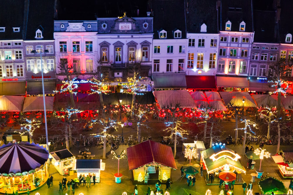 a-drone-shot-of-the-christmas-market-at-vrijthof-square-in-maastricht