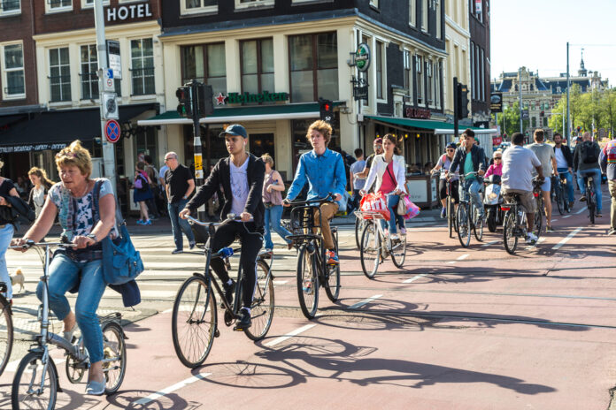 Cycling-in-the-Netherlands-is-common-people-riding-bikes-everywhere
